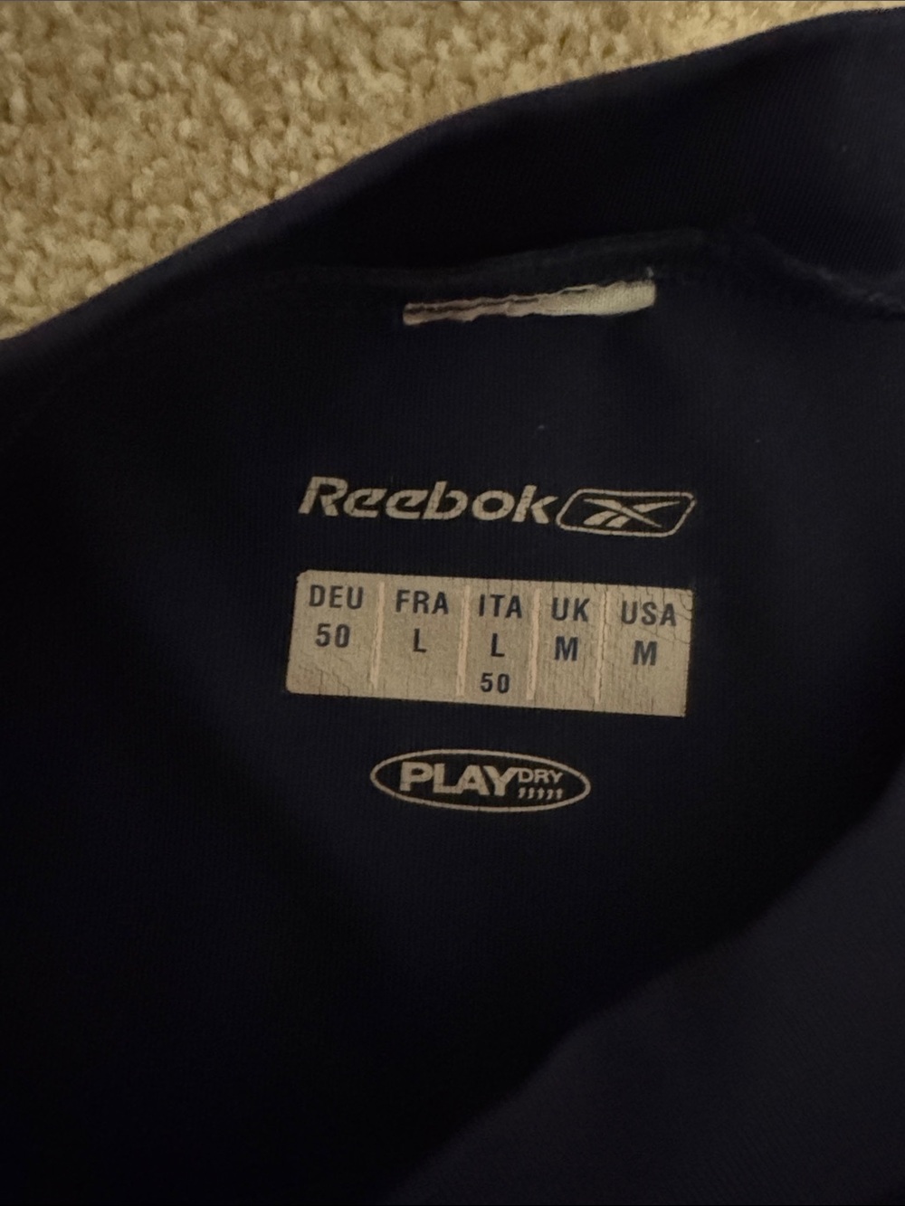 Navy Blue Rebook Long Sleeve Compression - Picture 2 of 3